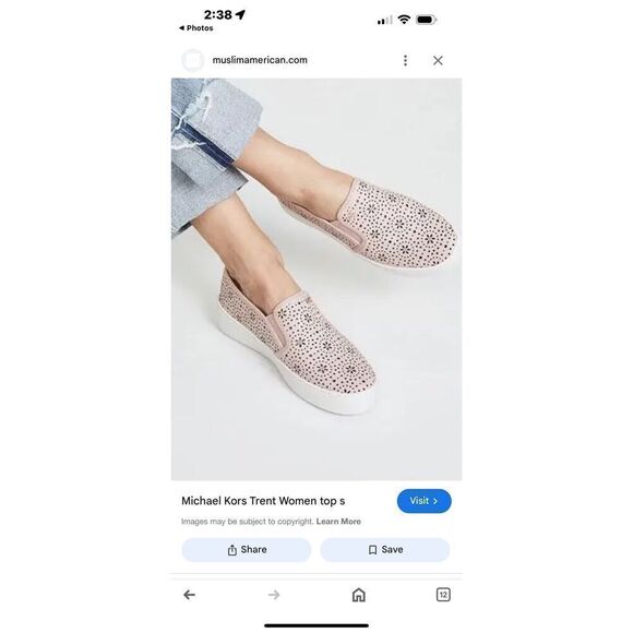 MK michael kors Trent slip pull on sneakers /loafers  shoes flats 10 - Picture 1 of 7